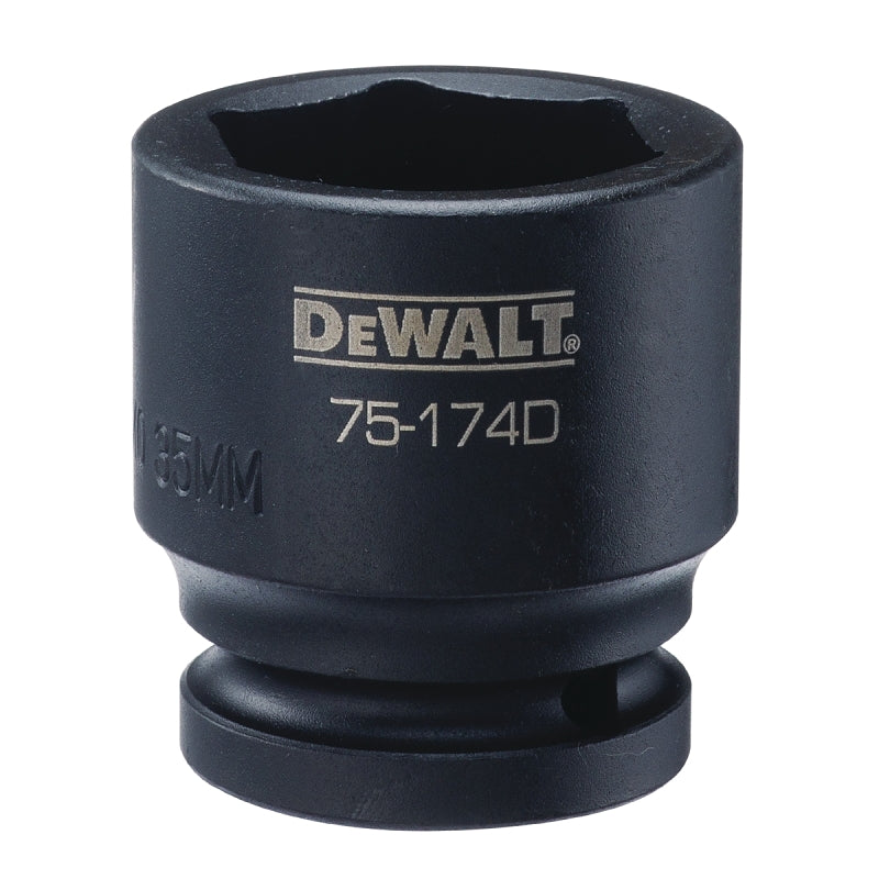 DEWALT DEWALT DWMT75174OSP Impact Socket, 35 mm Socket, 7/8 in D Socket, 3/4 in Drive, 6-Point, CR-440 Steel, Black Oxide