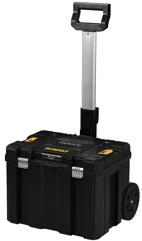 DEWALT DEWALT TSTAK Series DWST17820 Mobile Storage Deep Box, 66 lb, Plastic, Black, 20 in L x 17 in W x 29 in H Outside TOOLS DEWALT
