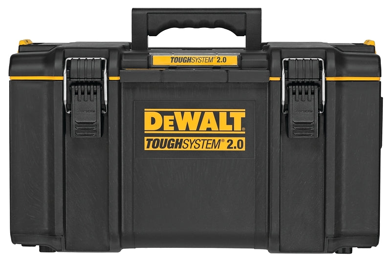 DEWALT DEWALT ToughSystem 2.0 DWST08300 Large Tool Box, 110 lb, Plastic, Black, 21-3/4 in L x 14-3/4 in W x 12-3/8 in H Outside TOOLS DEWALT