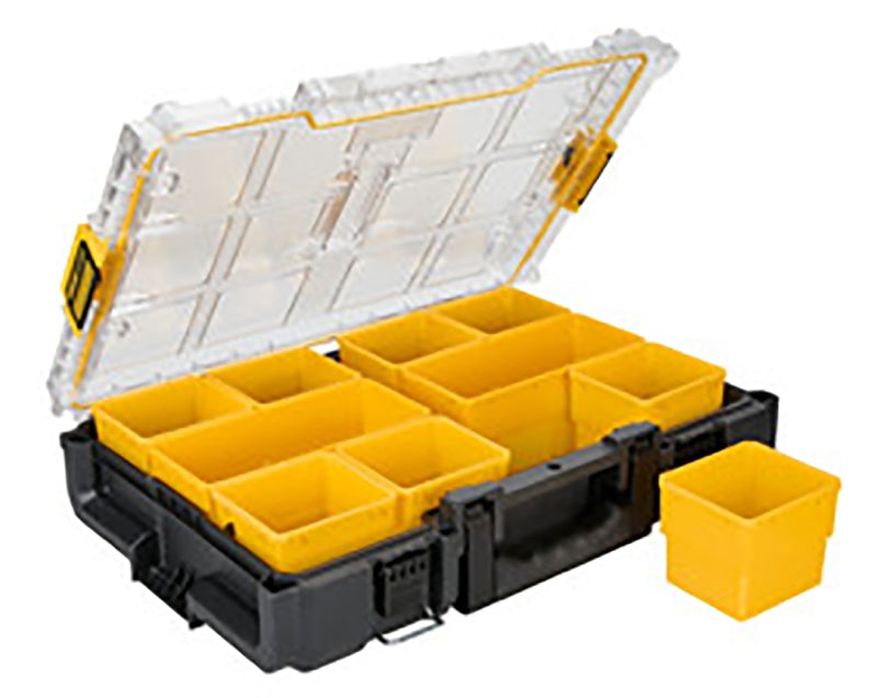 DEWALT DEWALT ToughSystem 2.0 DWST08040 Full-Size Organizer, 44 lb, 21 in L, 14-5/8 in W, 5-1/8 in H, 10-Compartment TOOLS DEWALT