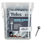 TEKS Teks Elite Series 21453 Roofing Screw, 1-1/2 in L, Coarse Thread, Washer Head, Hex Drive, Sharp Point, Steel, 300 HARDWARE & FARM SUPPLIES TEKS