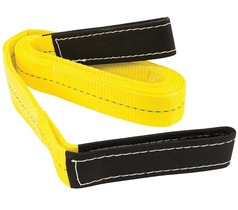 KEEPER Keeper 02616 Lift Sling, 2 in W, 12 ft L, 1-Ply, 3100 lb Vertical Hitch, Polyester, Yellow AUTOMOTIVE KEEPER