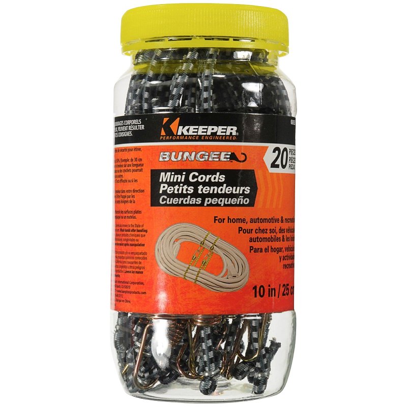 KEEPER Keeper 06053-8C Bungee Cord, 10 in L, Rubber