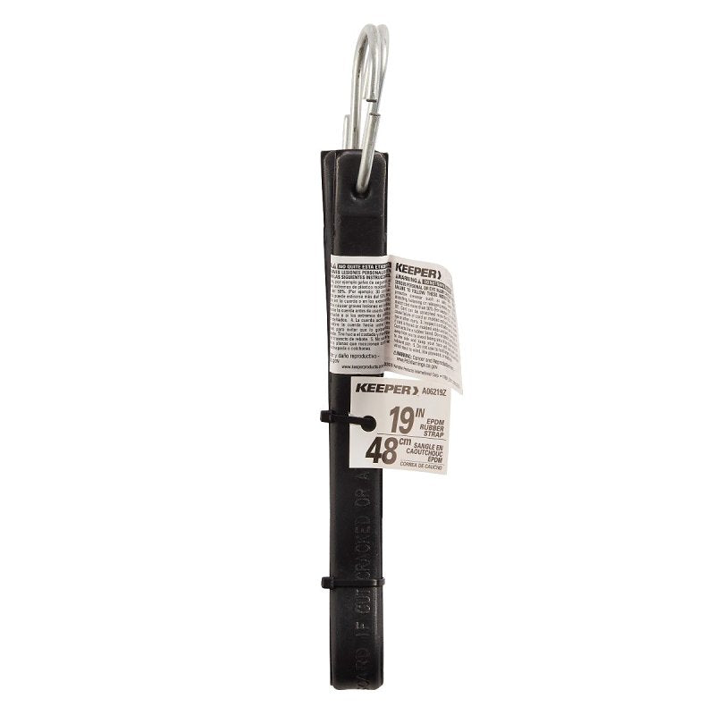 KEEPER Keeper A06219Z Strap, 19 in L, EPDM, Black, Hook End AUTOMOTIVE KEEPER