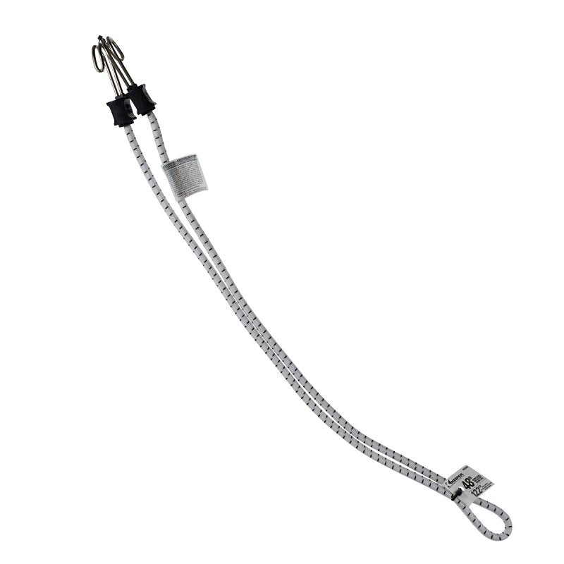 KEEPER Keeper A06280Z Bungee Cord, 0.315 in Dia, 48 in L, Rubber/Steel, Black/White, Hook End AUTOMOTIVE KEEPER