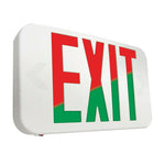 SURE-LITES Sure-Lites APX7RG Exit Light, 11-5/8 in OAW, 7-3/16 in OAH, 120/277 VAC, 3.12 W, LED Lamp, Thermoplastic Fixture, White ELECTRICAL SURE-LITES