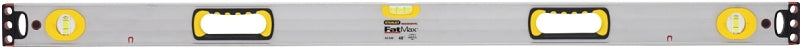STANLEY TOOLS STANLEY 43-549 Box Beam Level, 48 in L, 3-Vial, 2-Hang Hole, Magnetic, Aluminum, Silver/Yellow TOOLS STANLEY TOOLS