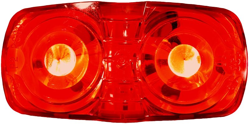 PETERSON MFG PM V38R Marker/Clearance Light, 9 to 32 V, LED Lamp, Red Lens, Surface Mounting
