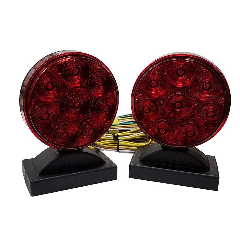 PETERSON MFG PM V955 Tow Light, LED Lamp, Red Light, Red Housing