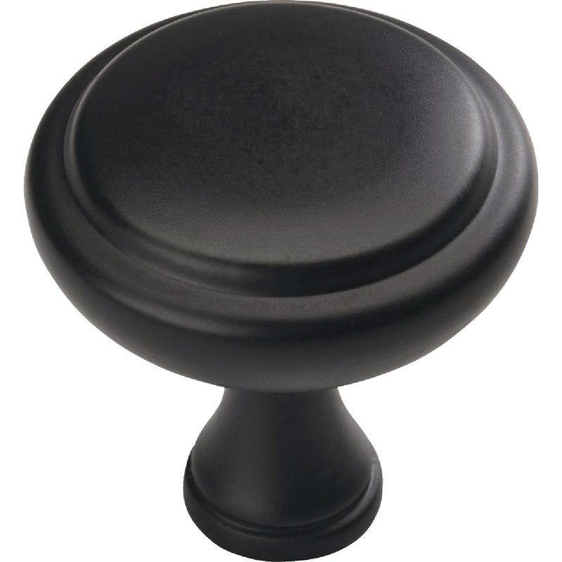 AMEROCK Amerock Arden Series BP37340-MB Cabinet Knob, 1-1/4 in Projection, Zinc, Matte Black HARDWARE & FARM SUPPLIES AMEROCK