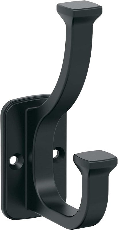 AMEROCK Amerock Alder Series H37007MB Decorative Hook, 11/16 in W, Zinc, 25 lb, 2-5/8 in Projection