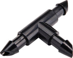 RAINDRIP Raindrip 307010B Tee, 1/4 in Connection, Barb, Polypropylene, Black LAWN & GARDEN RAINDRIP