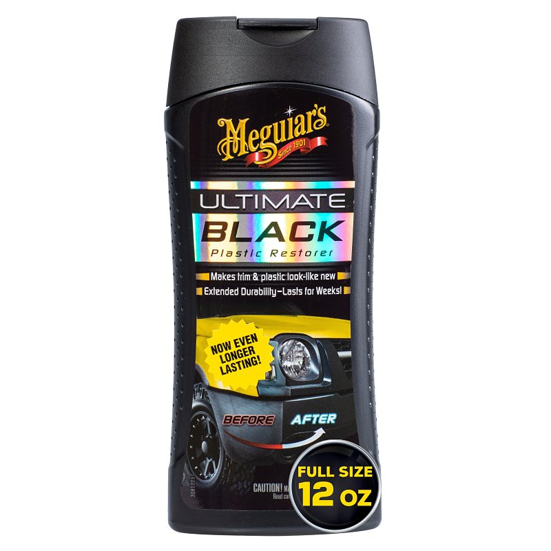 MEGUIAR'S Meguiar's G15812 Ultimate Black Lotion, 12 oz, Bottle, Liquid