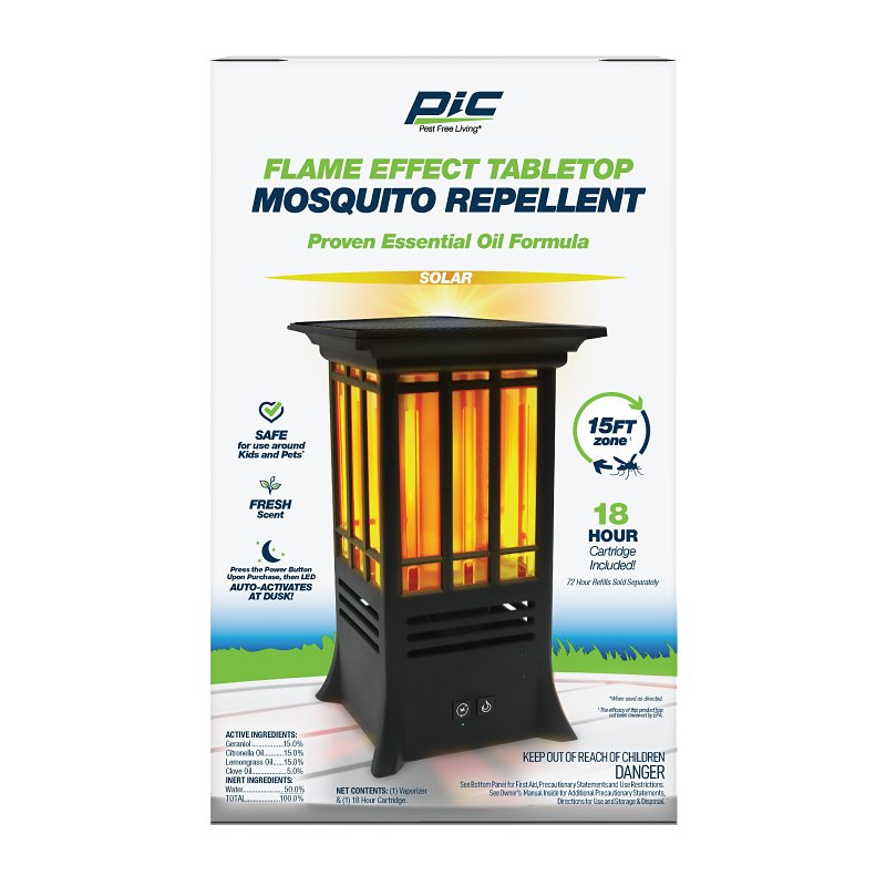 PIC PIC TORCH-PATIO Insect Killer Torch with Flame Effect, LED Lamp, Black LAWN & GARDEN PIC