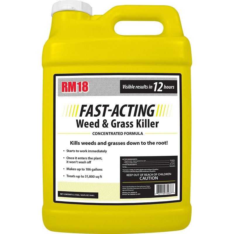 RAGAN AND MASSEY Ragan & Massey RM18 Series 75437 Fast-Acting Grass and Weed Killer, Liquid, 2.5 gal