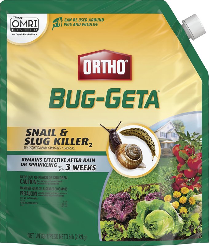 ORTHO Ortho Bug-Geta 0475610 Snail and Slug Killer, Granular, Ornamental, Vegetable Gardens, 6 lb Bag LAWN & GARDEN ORTHO