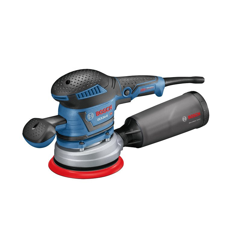 BOSCH Bosch GEX34-6N Random Orbit Sander/Polisher, 3.3 A, 5/32 in Spindle, 6 in Pad/Disc, Dual-Bearing Pad/Disc