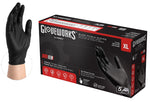 AMMEX Gloveworks GPNB48100 Non-Sterile Gloves, XL, Nitrile, Powder-Free, Black, 13.86 in L