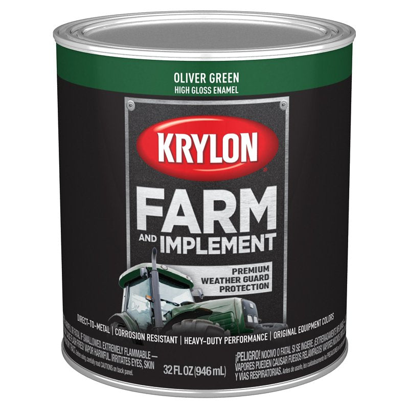 KRYLON PAINT HI GLO OLIVER GREEN 1QT PAINT KRYLON