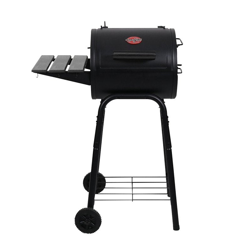CHAR-GRILLER Char-Griller 1616 Charcoal Grill and Smoker, 250 sq-in Primary Cooking Surface, Black, Rack Storage, Steel Body