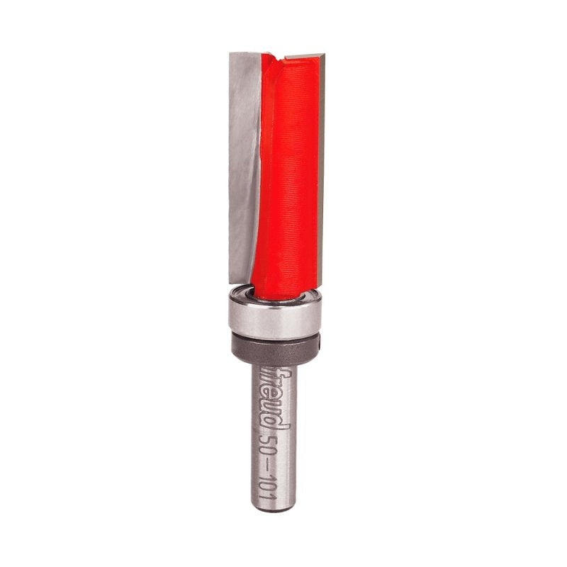 DIABLO Freud 50-101 Top Bearing Flush Trim Bit, 1/2 in Dia Cutter, 2-1/2 in OAL, 1/4 in Dia Shank, 2-Cutter, Carbide
