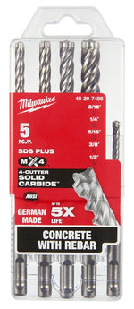 MILWAUKEE Milwaukee M/2 MX4 48-20-7498 Drill Bit Set, 5-Piece, Carbide/Steel TOOLS MILWAUKEE