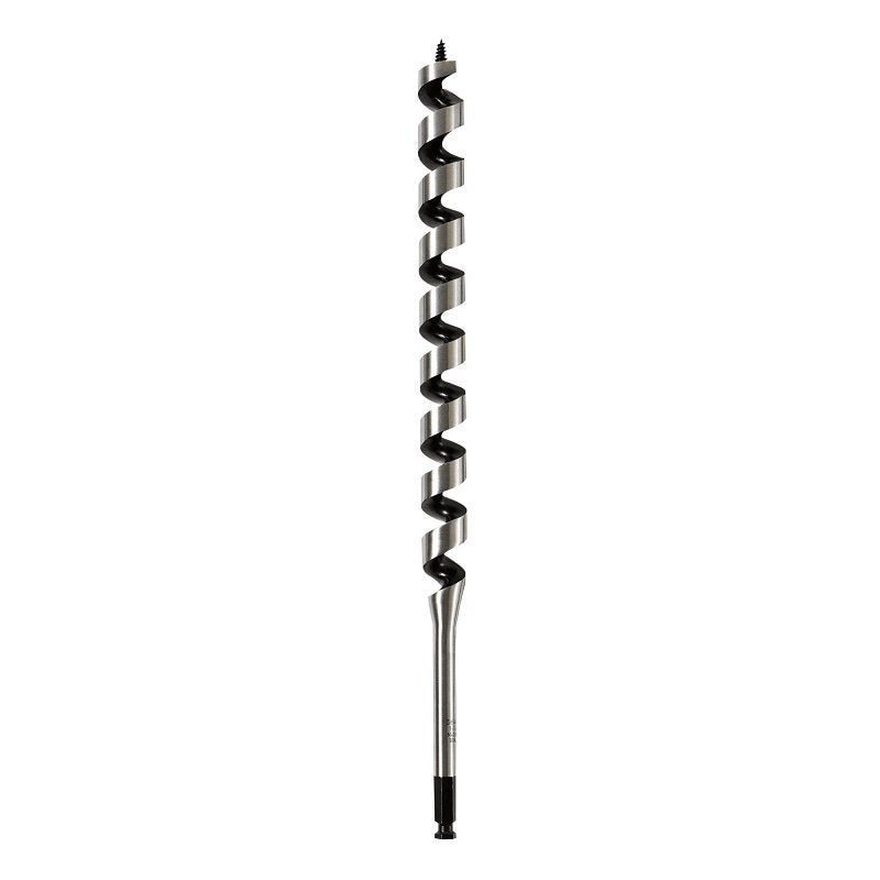 DEWALT DEWALT DW1688 Auger Drill Bit, 1-1/16 in Dia, 17 in OAL, Hollow Center Flute, 7/16 in Dia Shank, Ball Groove Shank