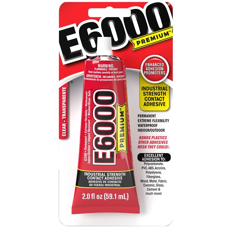 ECLECTIC PRODUCTS E6000 205201 Contact Adhesive, Clear, 2 fl-oz Tube