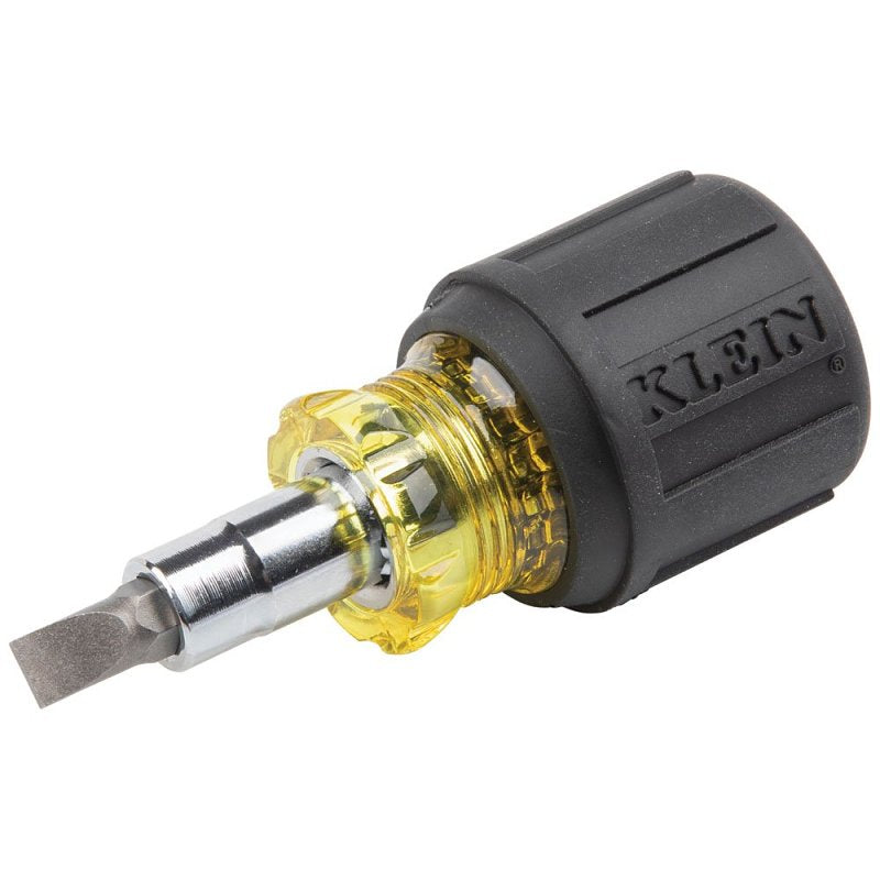 KLEIN Klein Tools 32561 6-in-1 Multi-Bit Screwdriver/Nut Driver, 5/16, 1/4 in Drive, 3-1/4 in OAL, Plastic Handle