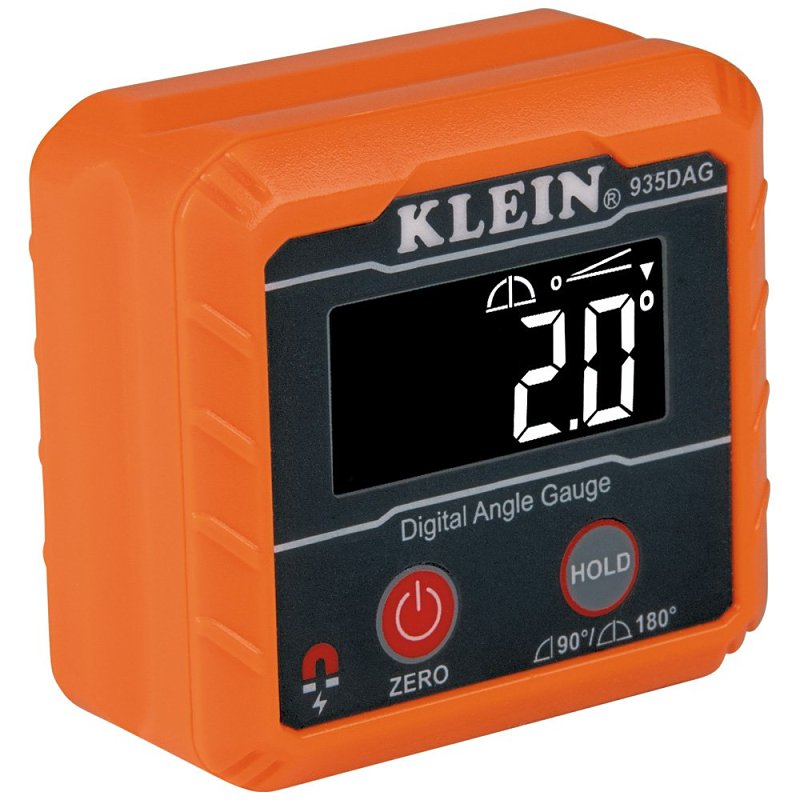 KLEIN Klein Tools 935DAG Angle Gauge Level, Functions: Relative Angles, Set Angles, 0 to 180 deg, Digital Display TOOLS KLEIN