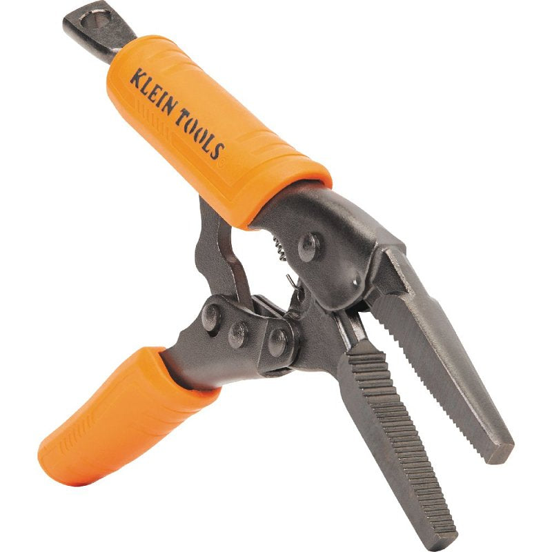 KLEIN Klein Tools 38611 Locking Plier, 7.35 in OAL, 2 in Jaw Opening, Black/Orange Handle, Molded Grip Handle, 0.36 in W Jaw
