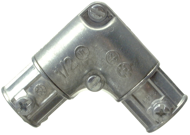 HALEX Halex 14605 EMT Inside Corner Pull Elbow, 90 deg Angle, 1/2 in, Zinc, Each ELECTRICAL HALEX