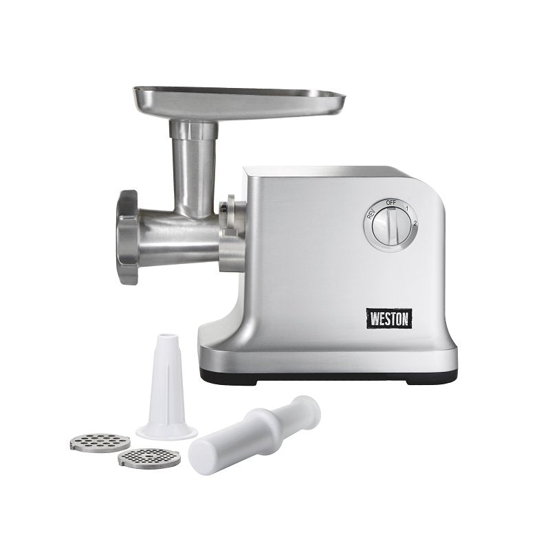 WESTON PRODUCTS Weston 33-1301-W Electric Meat Grinder, 750 W, Aluminum