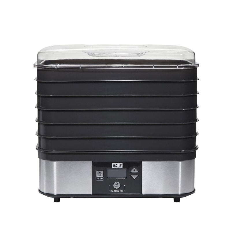WESTON PRODUCTS Weston 75-0401-W Digital Food Dehydrator, 500 W, 6-Tray, ABS, Black, 13-1/2 in W x 10-1/2 in D x 11 in H Tray APPLIANCES & ELECTRONICS WESTON PRODUCTS