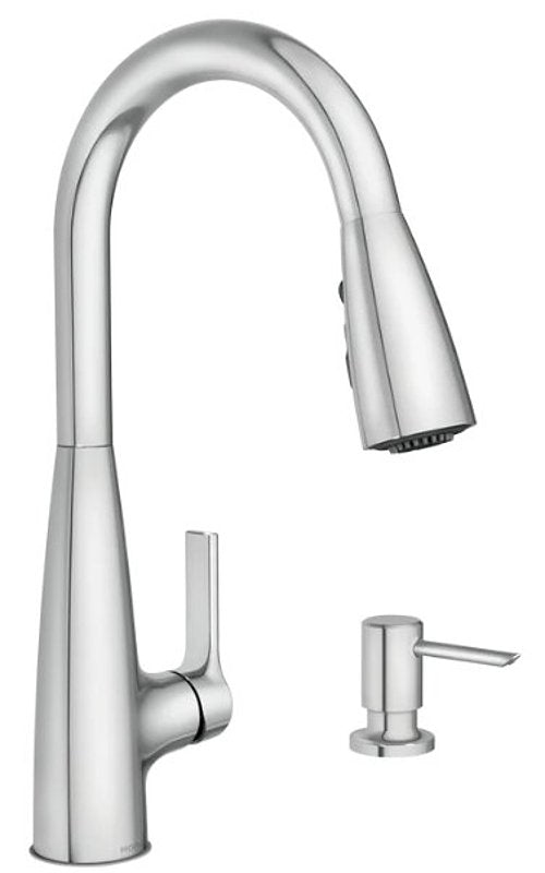 MOEN Moen Haelyn 87627 Series 87627 Pull-Down Kitchen Faucet, 1.5 gpm, 1-Handle, 1, 2, 3, 4-Faucet Hole, Metal, Deck PLUMBING, HEATING & VENTILATION MOEN