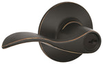 SCHLAGE LOCK Schlage Accent Series F51A V ACC 716 Entry Lever, Mechanical Lock, Aged Bronze, Metal, Residential, 1/2 in L Throw HARDWARE & FARM SUPPLIES SCHLAGE LOCK