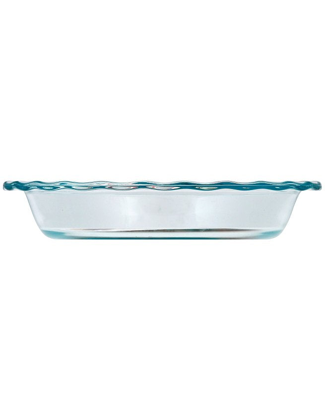 PYREX Pyrex 1085800 Pie Plate, 56 oz, 9-1/2 in ID x 11-1/4 in OD Dia, 9-1/2 in OAL, Glass, Clear, Dishwasher Safe: Yes