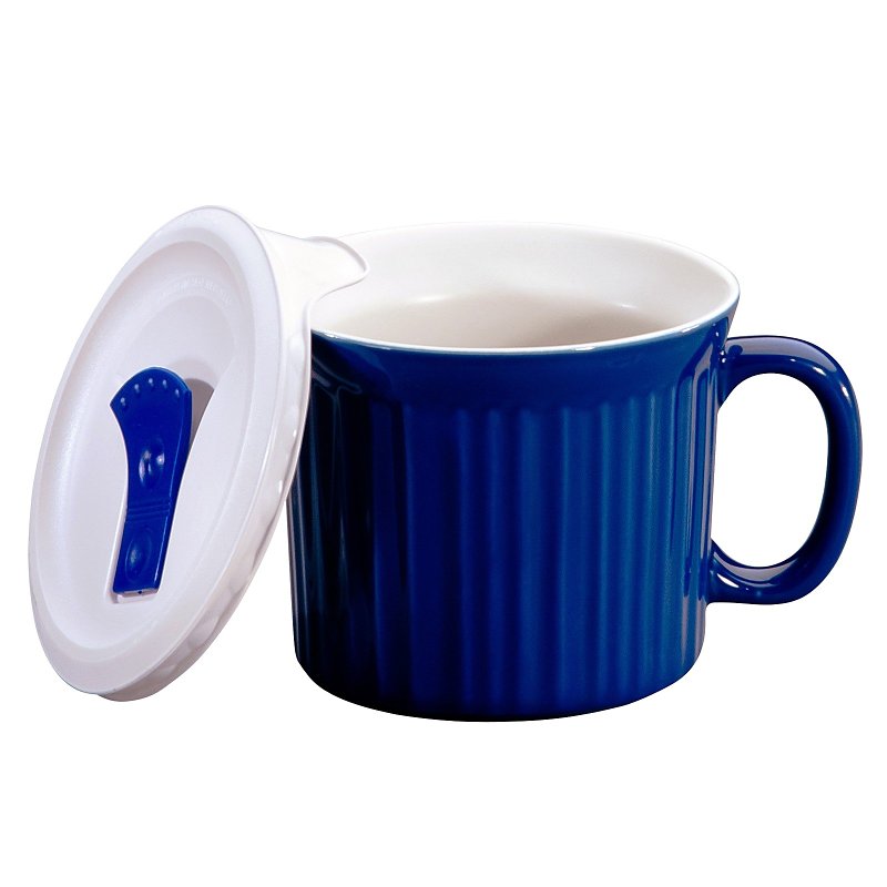 CORINGWARE Corelle 1105119 Meal Mug, 20 oz, Plastic/Stoneware, Blueberry HOUSEWARES CORINGWARE
