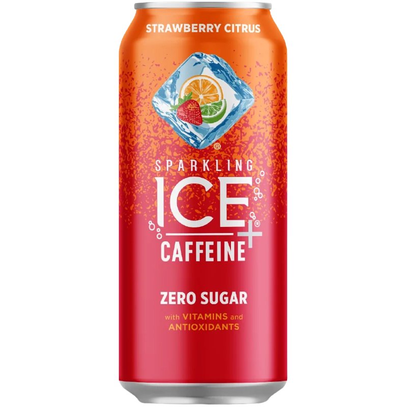 SPARKLING ICE Sparkling Ice 695534 Caffeine Strawberry Citrus Sparkling Water, 16 fl-oz Can