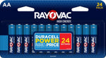 RAYOVAC Rayovac High Energy 815-24T Battery, 1.5 V Battery, AA Battery, Alkaline ELECTRICAL RAYOVAC