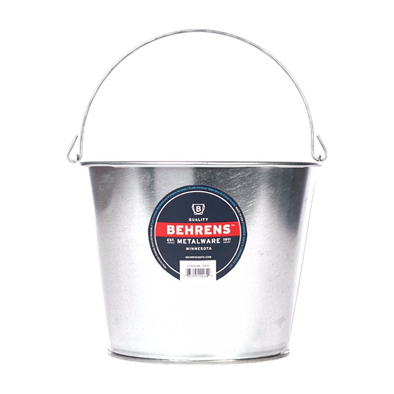 BEHRENS MANUFACTURING Behrens 1205GS Utility Pail, 5 qt Capacity, Steel, Galvanized HARDWARE & FARM SUPPLIES BEHRENS MANUFACTURING