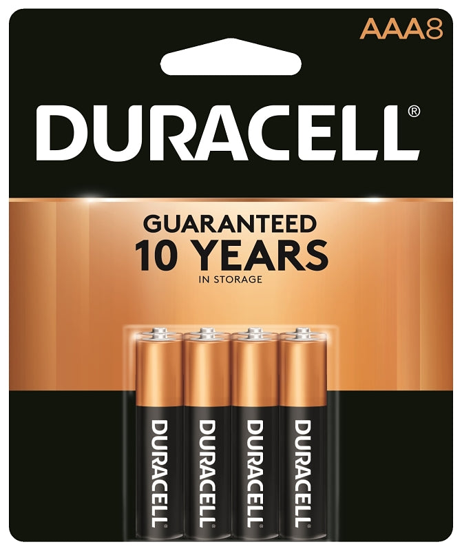 DURACELL Duracell MN2400B8Z Battery, 1.5 V Battery, 1.15 Ah, AAA Battery, Flat Contact, Alkaline ELECTRICAL DURACELL