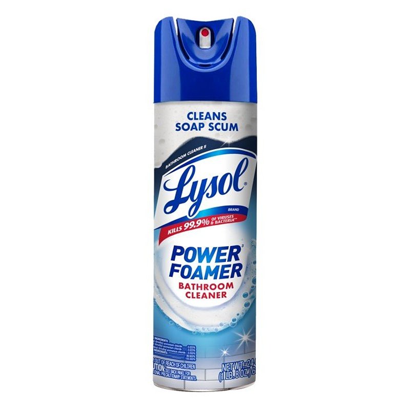 LYSOL Lysol 19200-02569 Bathroom Cleaner, 24 oz Can, Foam, Original, White