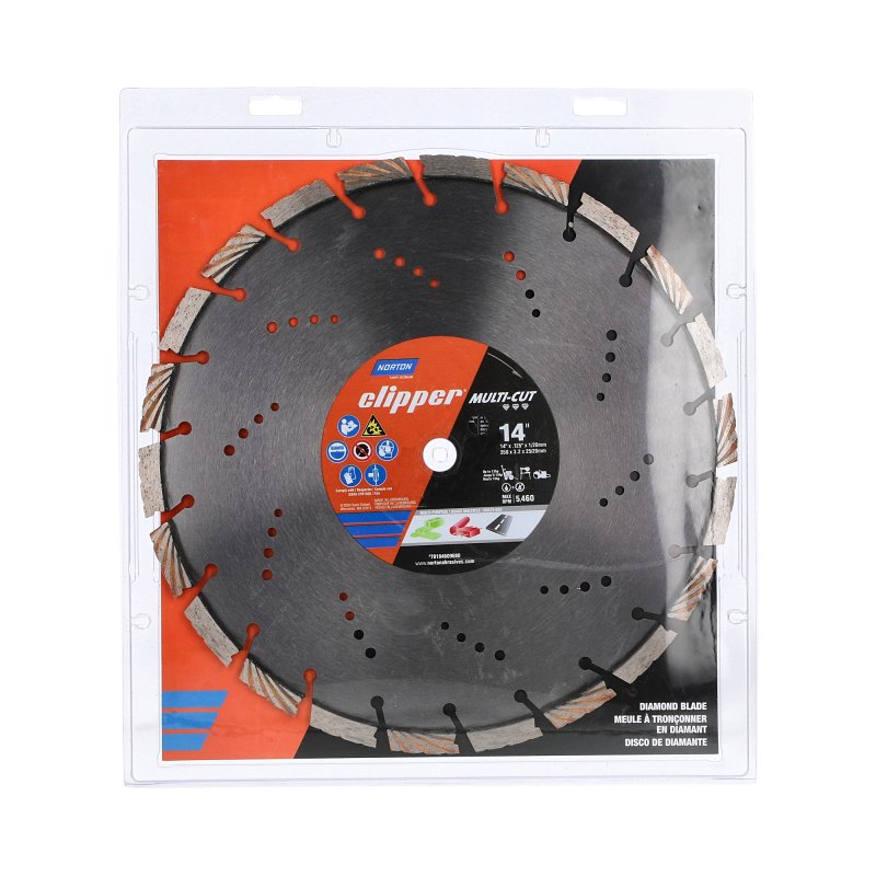 NORTON CLIPPER Norton 70184609680 Multi-Cut Diamond Blade, 14 in Dia, 0.05 mm Arbor TOOLS NORTON CLIPPER