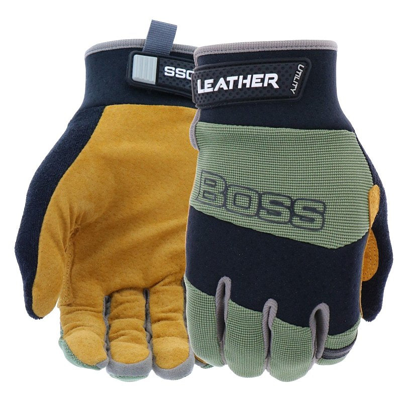 BOSS MFG Boss Performance Series B51374-WSM Work Gloves, Women's, S/M, 7-1/4 to 8 in L, Reinforced Thumb, Spandex, Green CLOTHING, FOOTWEAR & SAFETY GEAR BOSS MFG