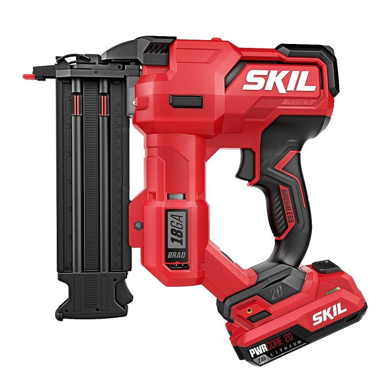 SKIL Skil PWRCORE 20 Series NA1800B-10 Brad Nailer Kit, Battery Included, 20 V, 2 Ah, 105 Nails Magazine, 18 ga Nail