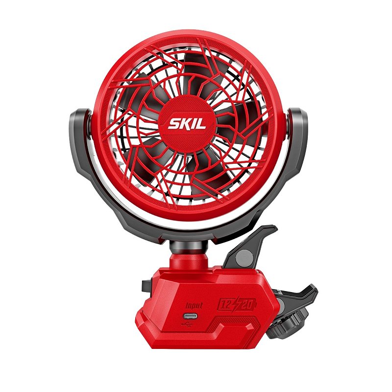 SKIL Skil FN0400D-00 Clamp Fan, Tool Only, 12, 20 V, 2 Ah, 200 cfm Air, 2-Speed APPLIANCES & ELECTRONICS SKIL