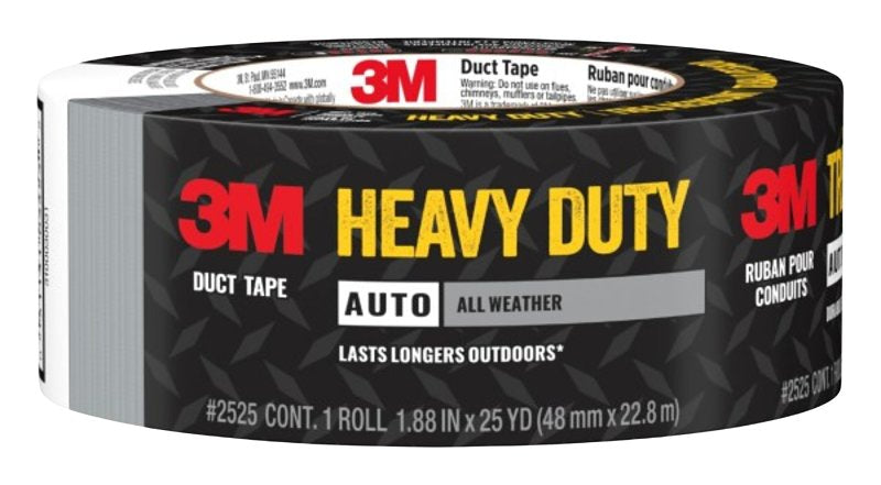 3M 3M All Weather Series 2525-NA Duct Tape, 25 yd L, 1.88 in W, Black PAINT 3M