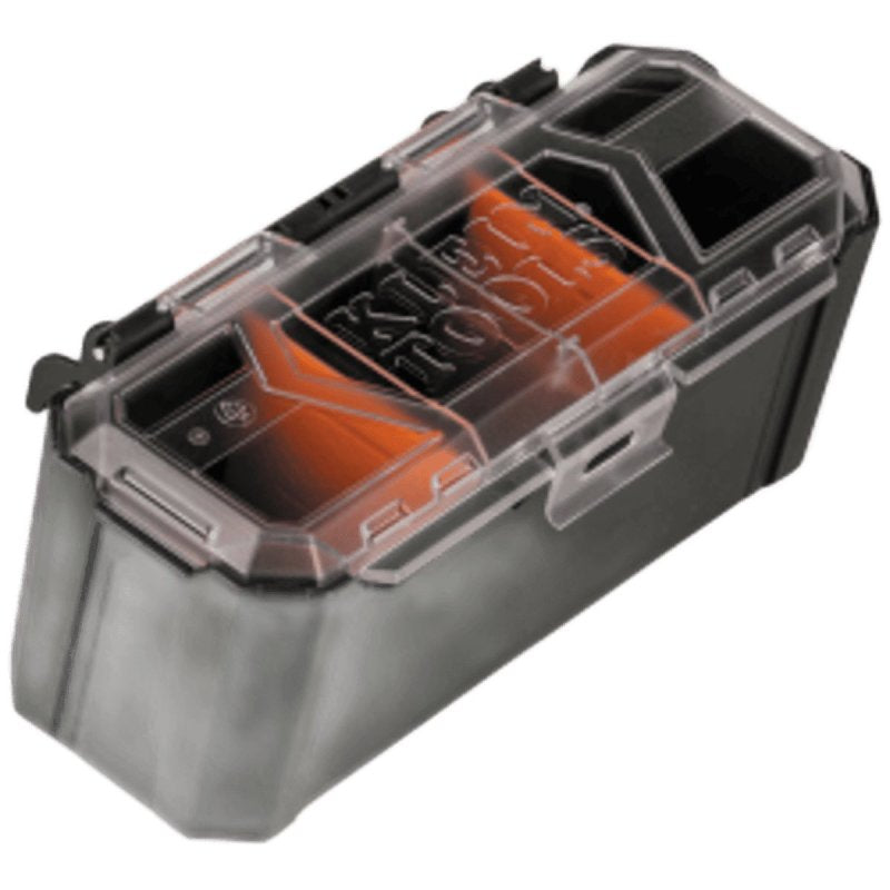 KLEIN Klein Tools MODbox 54815MB Parts Bin Rail Attachment, 1, 2, 3-Compartment, Plastic, Clear/Dark Gray