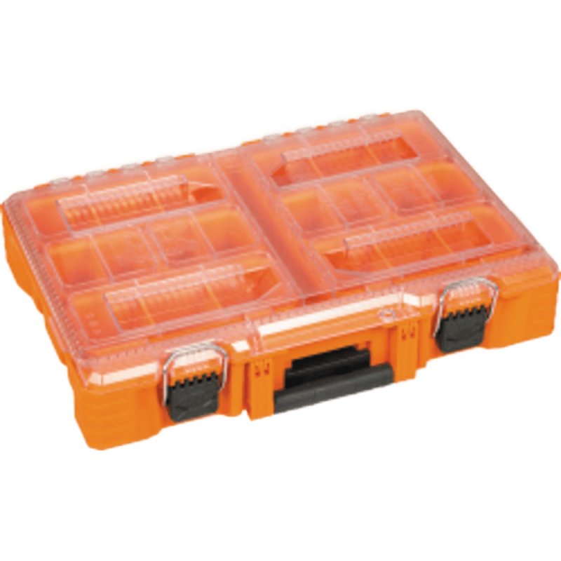 KLEIN Klein Tools MODbox 54806MB Full Width Tall Component Box, 40 lb, 8-Compartment, Polymer, Orange TOOLS KLEIN
